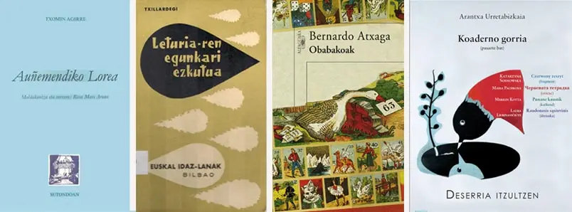 Libros que representan la evolución de la literatura vasca hacia una expresión cultural propia