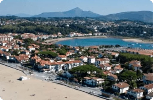 Vista de la playa de Hendaia
