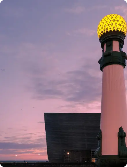 Puesta de sol junto al Kursaal