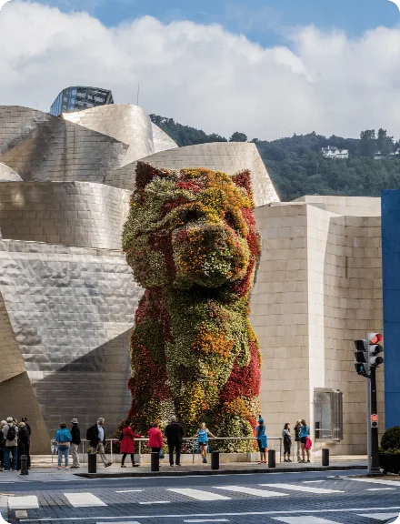 Puppy frente al Guggenheim Bilbao