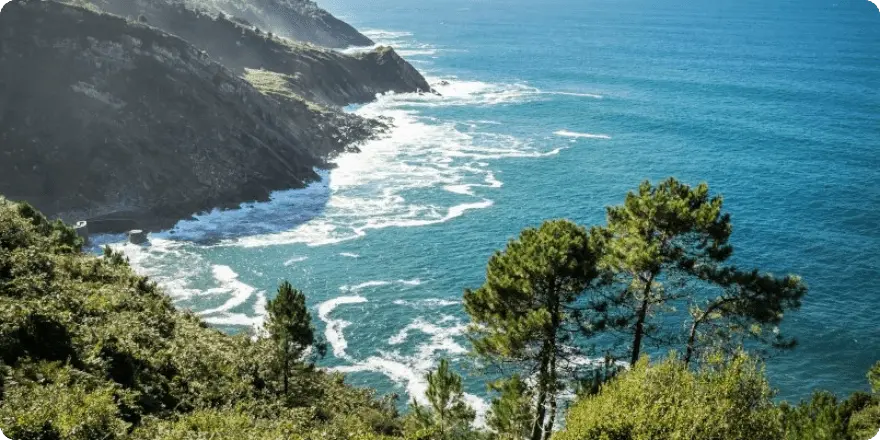 Vista de la ruta costera de Orio
