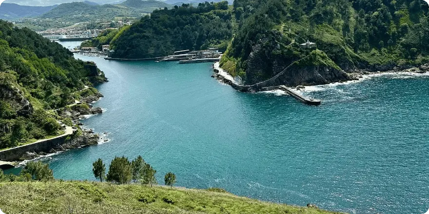 Vista panorámica de la ruta de Pasajes